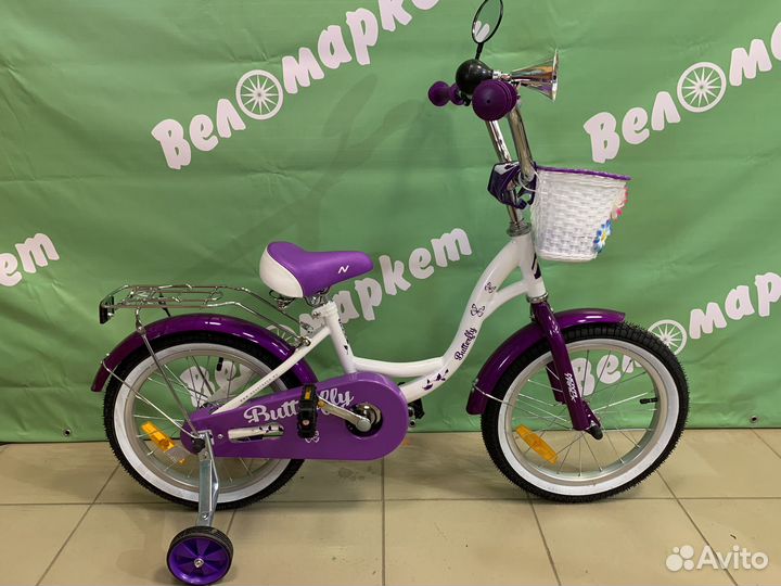 Детский велосипед NovaTrack Butterfly 16 колеса