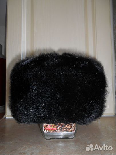 Шапка-формовка, крашеный мех натурального белька