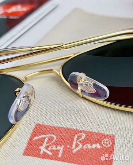 Очки ray ban aviator авиаторы зеленые