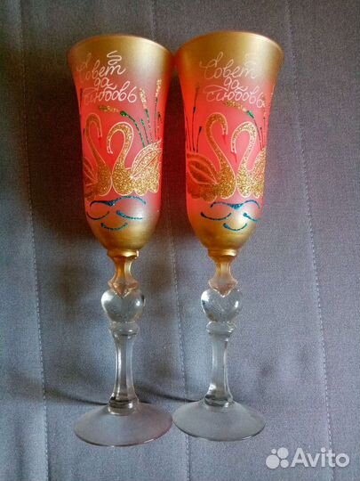 Свадебные фужеры новые