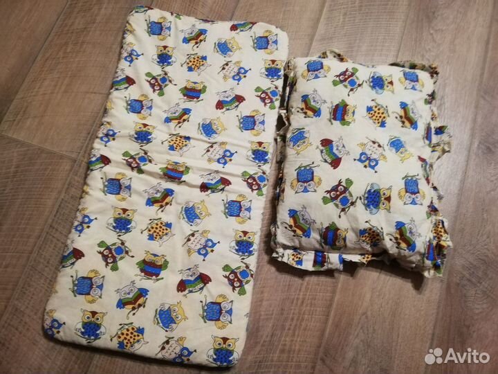 Подушка детская и матрасик в коляску, люльку
