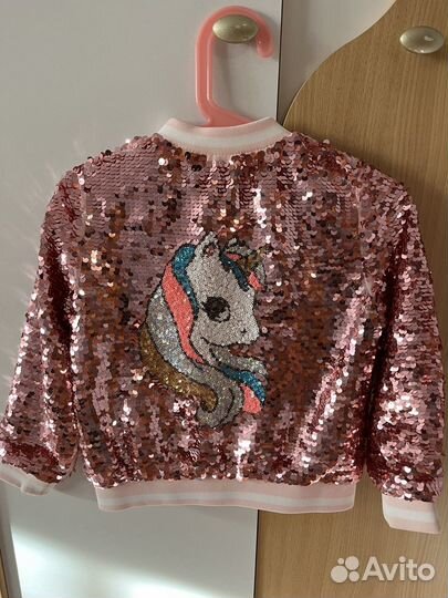 Нарядный бомбер в пайетках 3-4