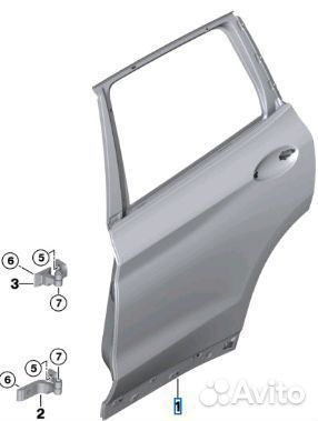 Двери задние F25 рестайлинг X3 новые оригинальные