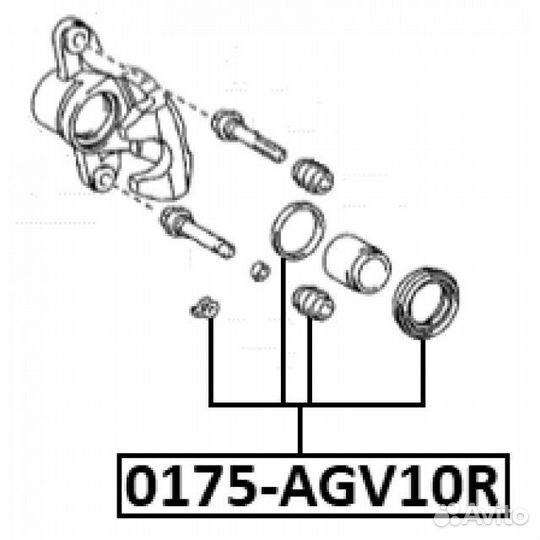 Рем.к-кт суппорта зад.toyota venza 0