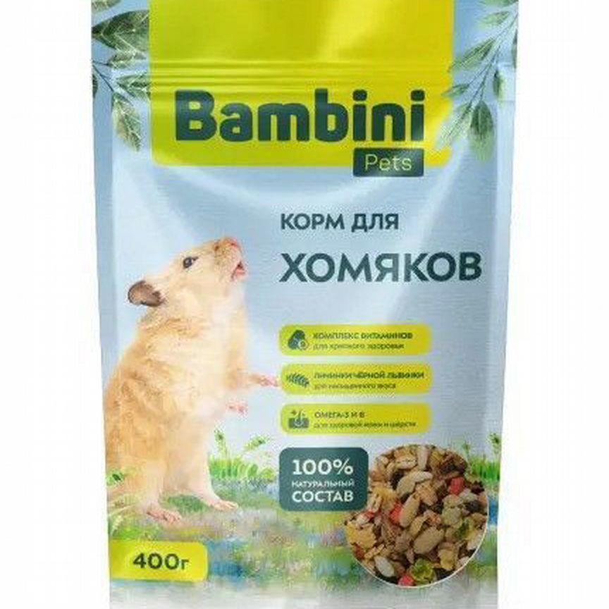 Корм Bambini Pets для хомяков, 400 г