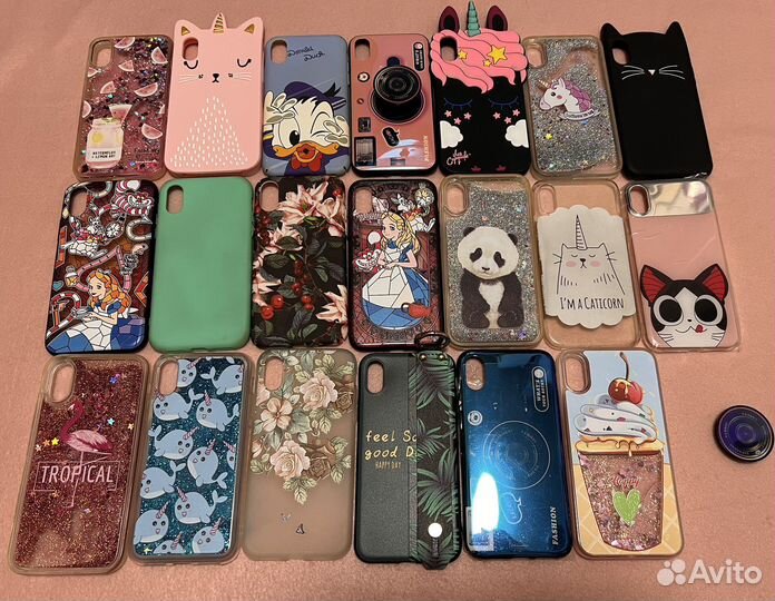 Чехлы на iPhone X - 20 шт цена за все