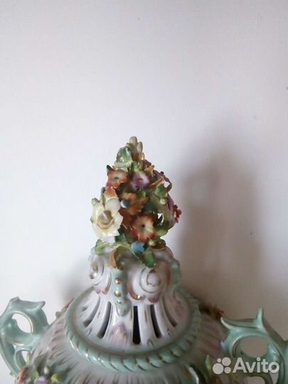 Антикварная фарфоровая ваза Sitzendorf,конец 19в
