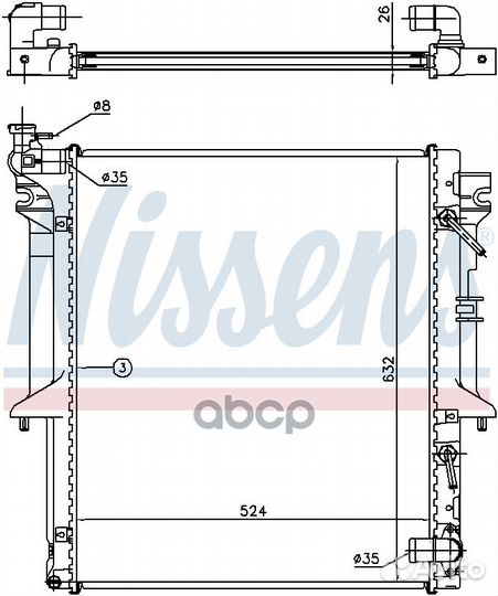Радиатор 62896 Nissens