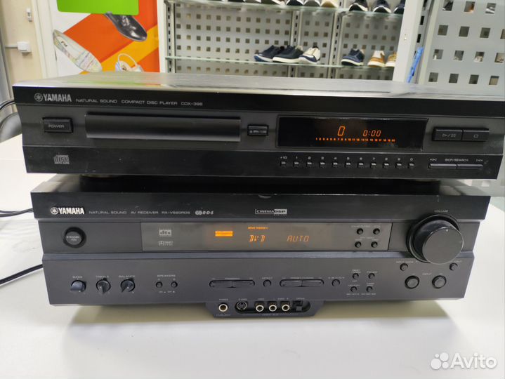 Ресивер Yamaha RX-V520RDS и disc player CDX-396