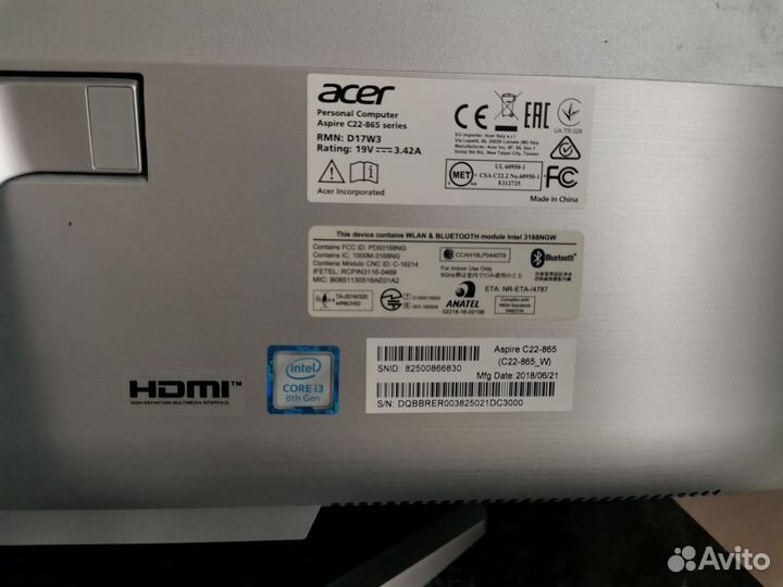 Acer Aspire c22-865