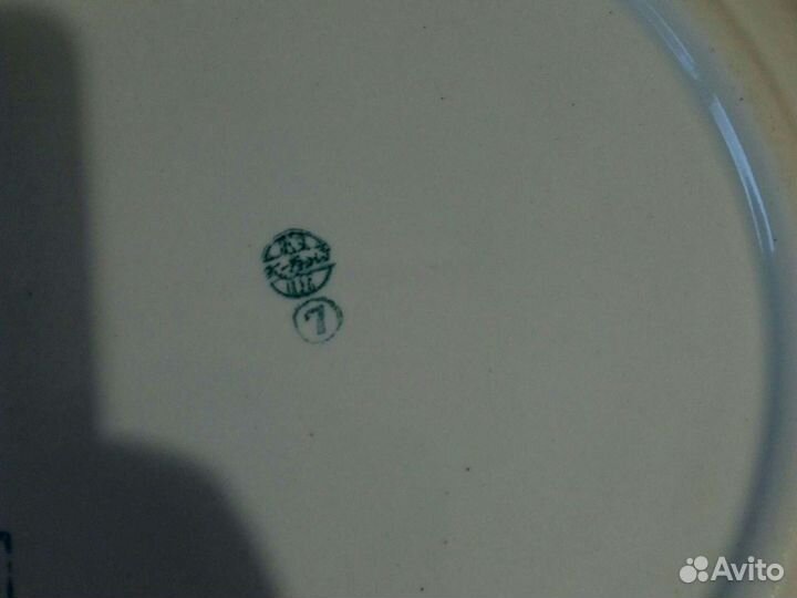 Блюдо старинное, фаянс, d-34см