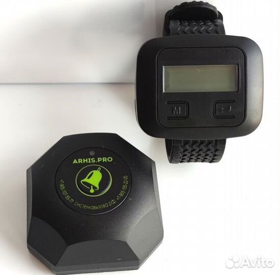 Кнопка вызова официанта Бургер и часы пейджер