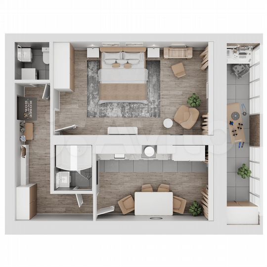 1-к. квартира, 55,6 м², 7/8 эт.