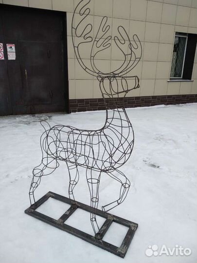 Светодиодный олень, каркасная фигура, новогодний о