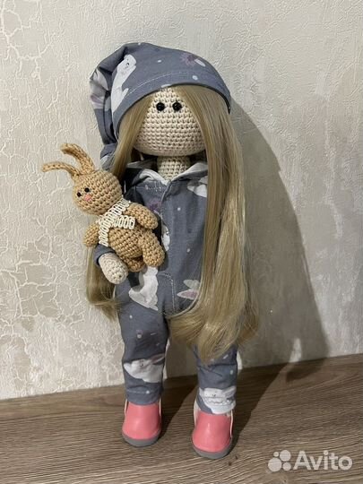 Тильда. Вязаная интерьерная кукла ручной работы