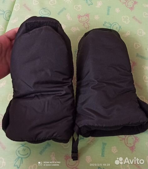 Муфта варежки на коляску санки