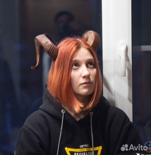 Рога демона, дьявольские рожки, ободок с рогами