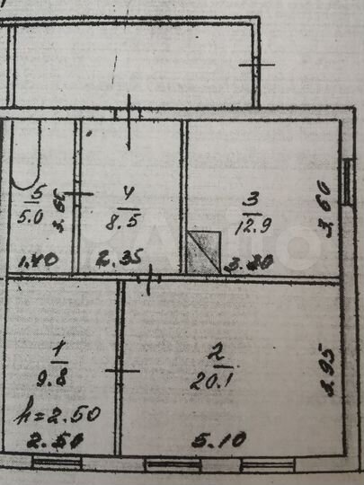 Дом 53,3 м² на участке 7 сот.