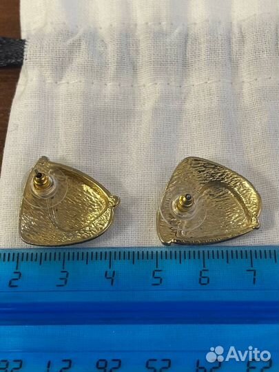 Серьги винтаж, сливочные