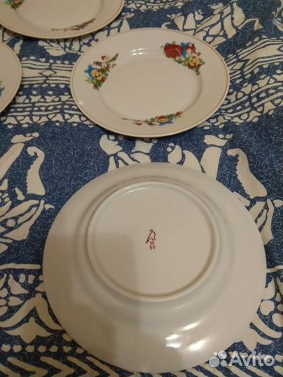 Тарелки мелкие 5 шт.для вторых блюд Дулево СССР