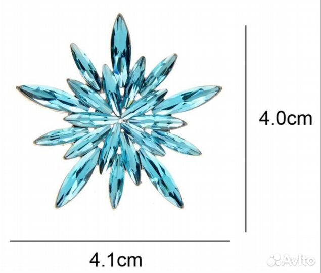 Брошь снежинка