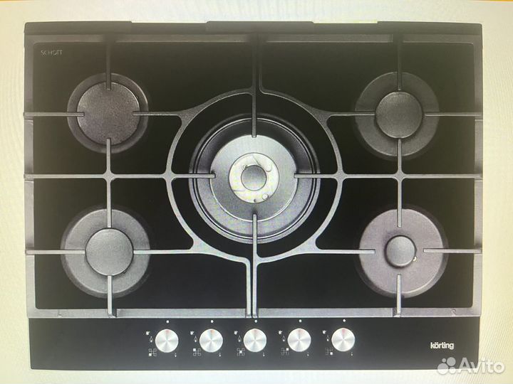 Варочная панель 72см черная Korting