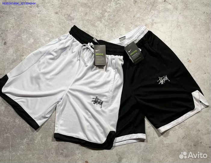 Шорты Stussy черные/белые