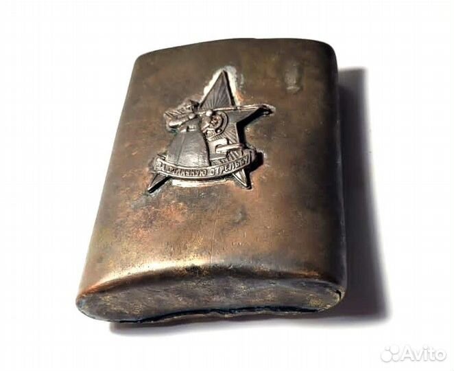 Портсигар зип За Отличную Стрельбу. СССР