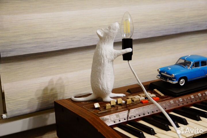 Светильник для дома Мышь с лампочкой