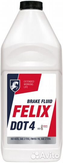 Тормозная жидкость dot4 felix 430130006 910 г