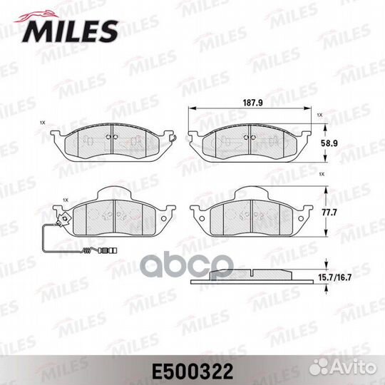 Колодки тормозные mercedes W163 ML230-ML430 пер