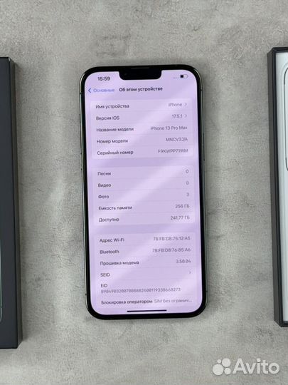 IPhone13 Pro Маx, 256gв (Aк687, Без ремонтов, Sim)