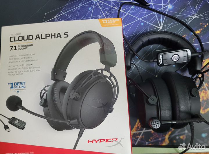 Б/у Игровые наушники HyperX Cloud Alpha S 7.1