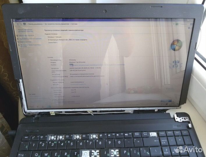 Ноутбук Asus X55A на запчасти