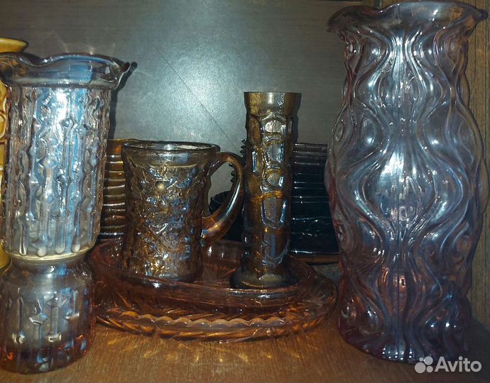 Посуда из цветного стекла