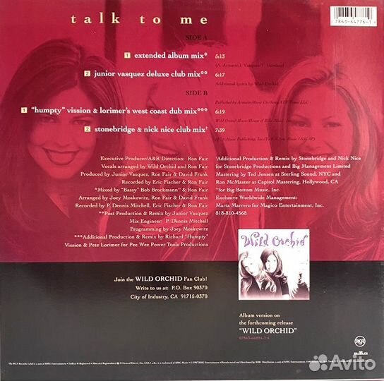 House: Wild Orchid – Talk To Me 97 LP US