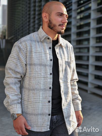 Теплая мужская рубашка