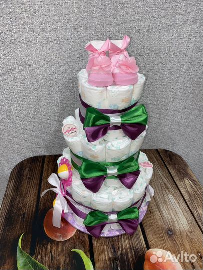 Торт из памперсов подгузников