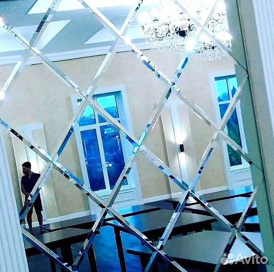 Зеркальная плитка соты