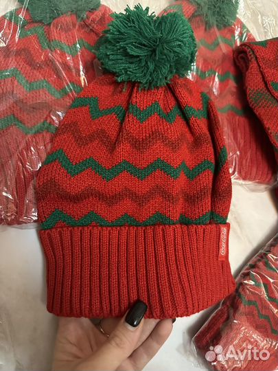 Шапка, шарф, варежки coca cola