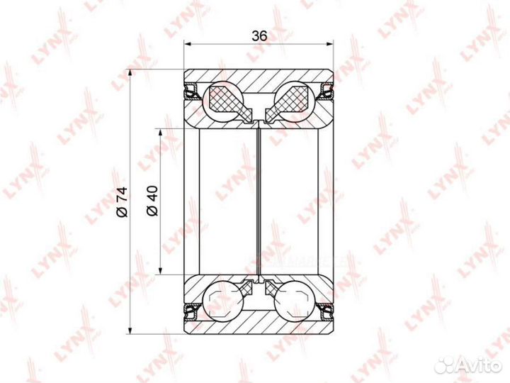 Lynxauto WB-1126 Комплект подшипника ступицы колес