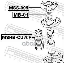 Пыльник аморт. пер Mitsubishi mshbcu20F Febest