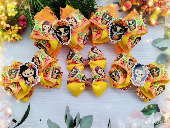 Бантики на осенний утренник. Осенние бантики