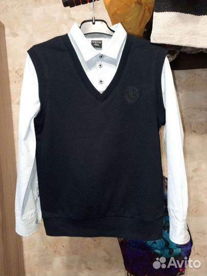 Жилетка для мальчика школьная 140