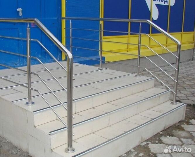 Перила из полированной нержавеющей стали aisi 304