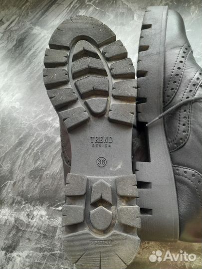 Полуботинки туфли оксфорды женские кожа 38