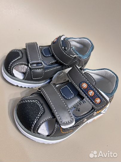 Сандалии детские для мальчиков натуральная стелька