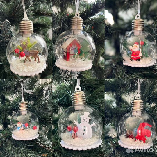 Новогодний светящий шар на елку