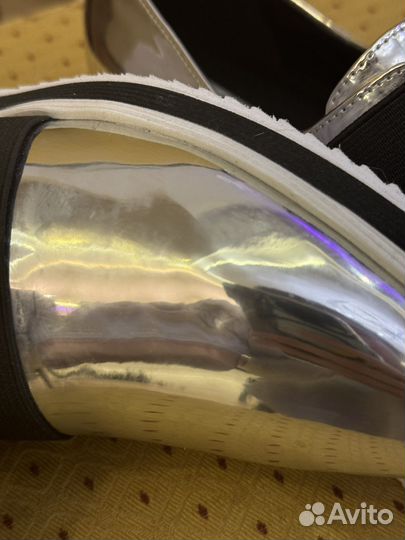 Серебряные ботинки karl lagerfield