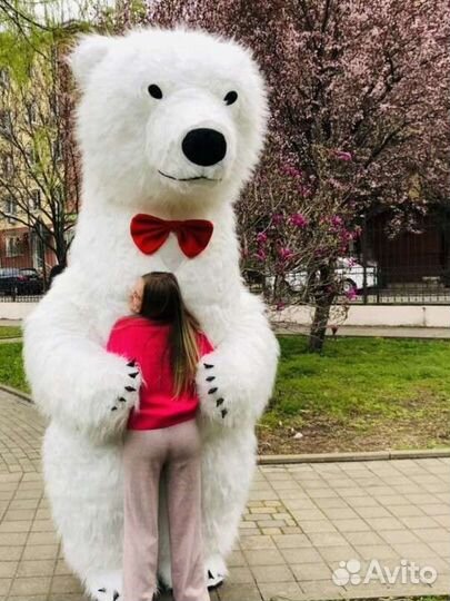 Мишка, ростовая кукла, праздник, поздравление